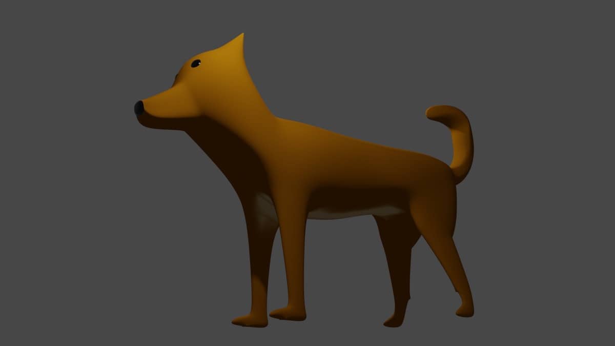 Blenderで作った犬（のつもり）