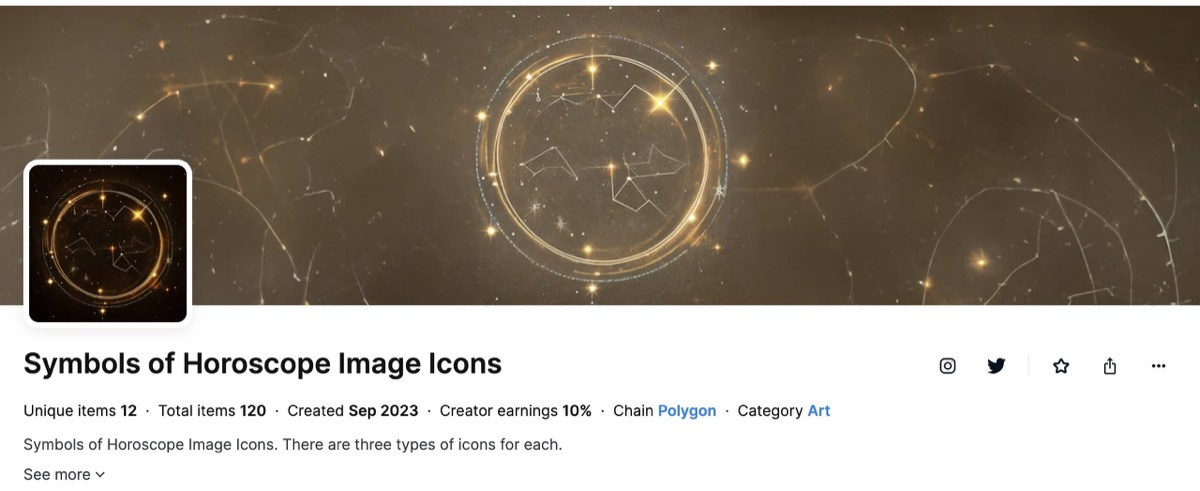 Symbols of Horoscope Image Icons